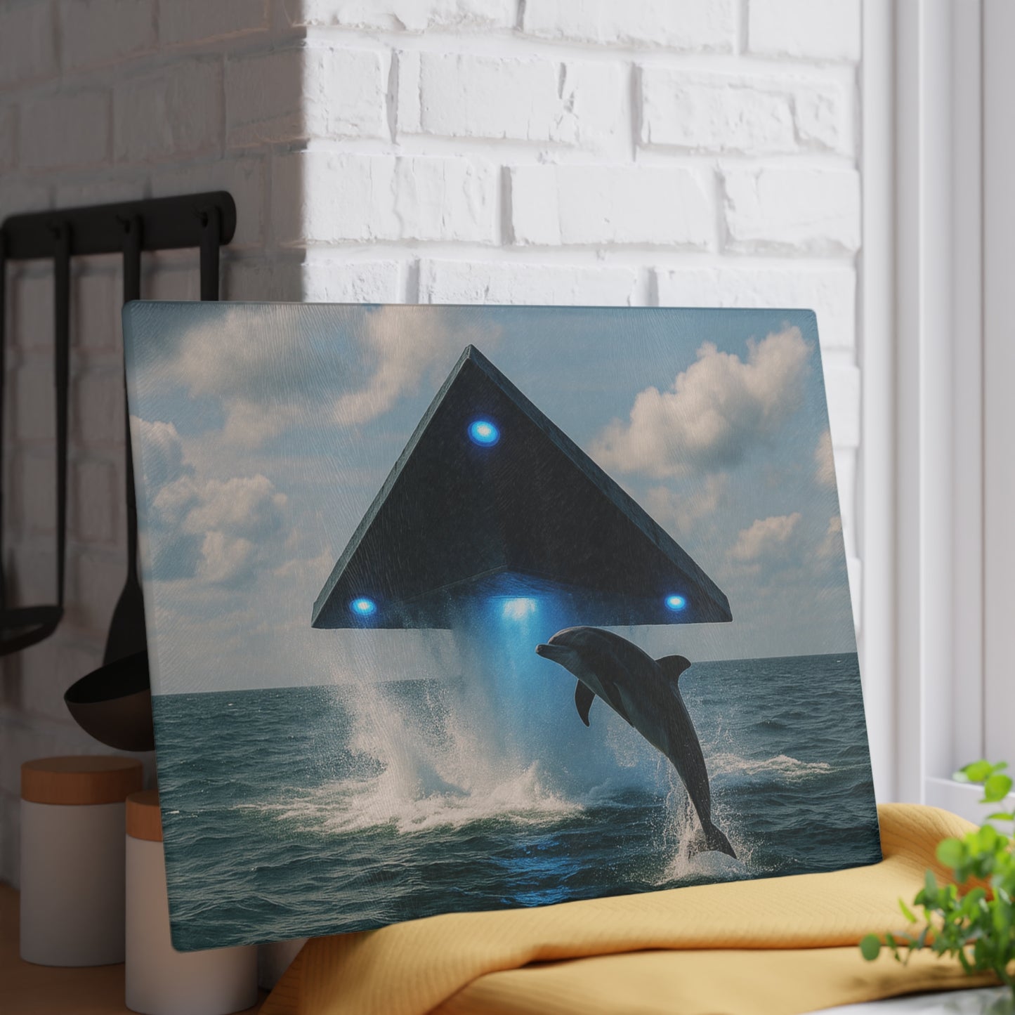 Glass Cutting Board, 2 sizes - UFO and Dolphin