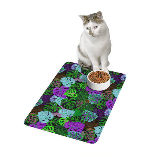 Pet Food Mat (12x18) - Monstera Party