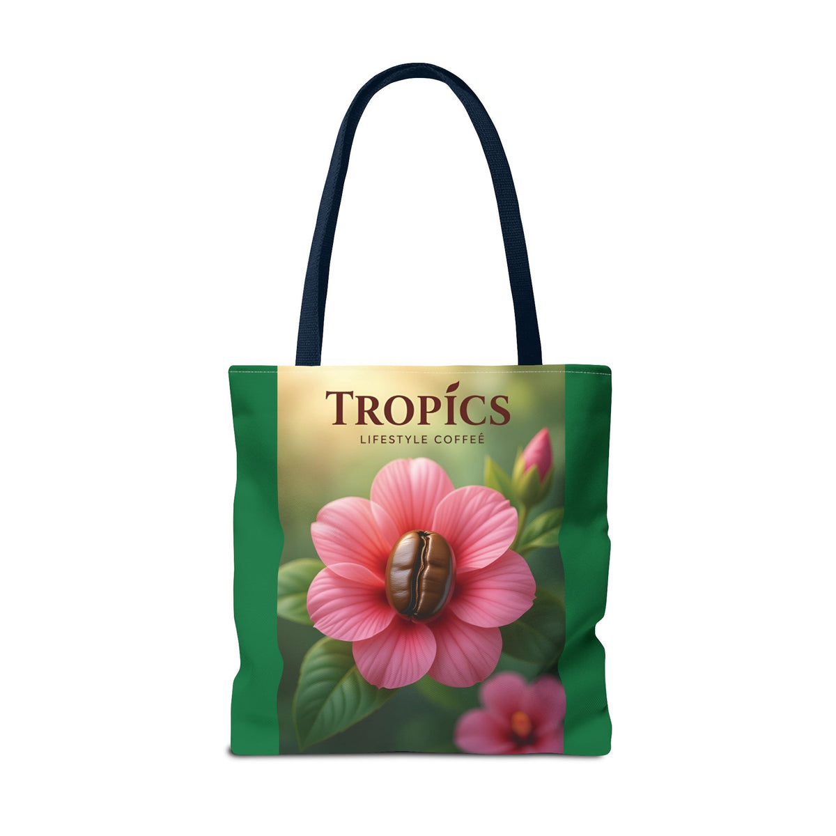 Pink Flower/Green TLCoffee Tote Bag - 3 Sizes