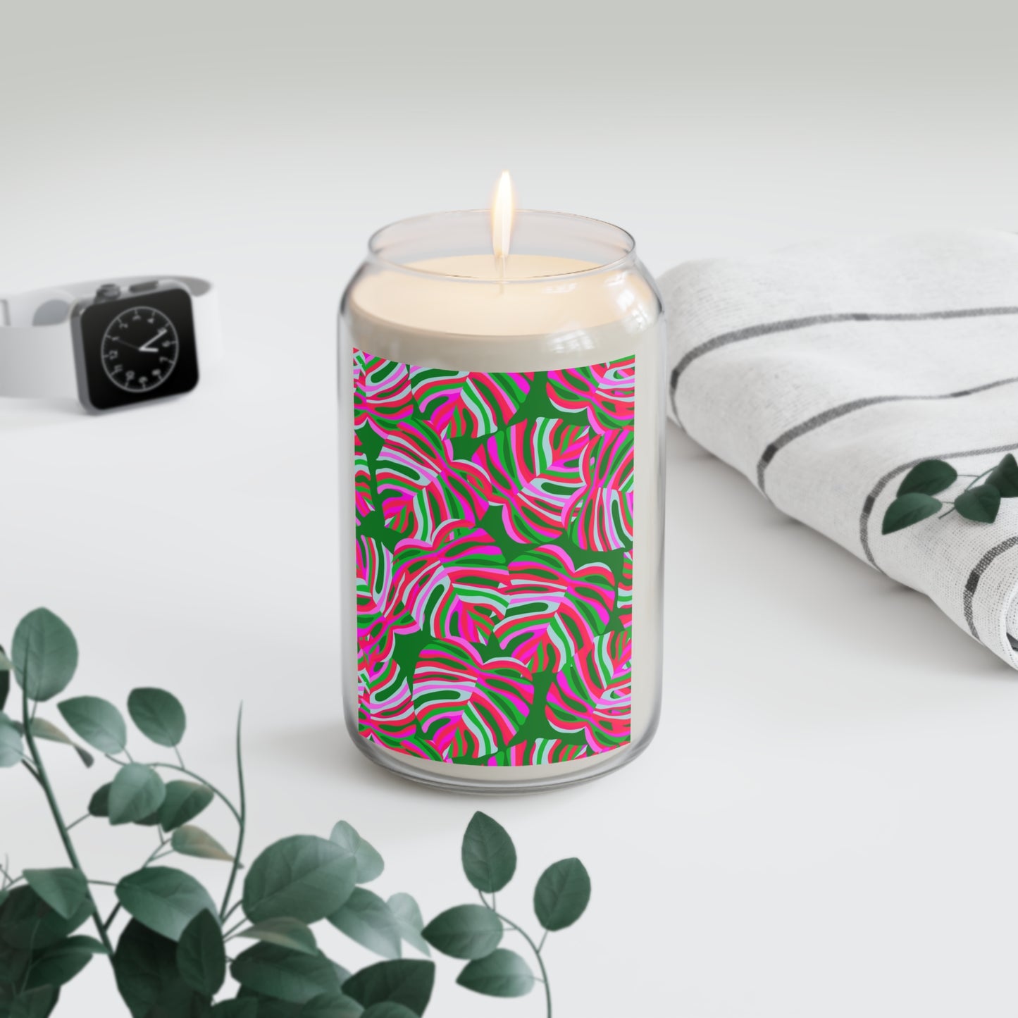 Scented Candle, 13.75oz - Monstera Pink Pop