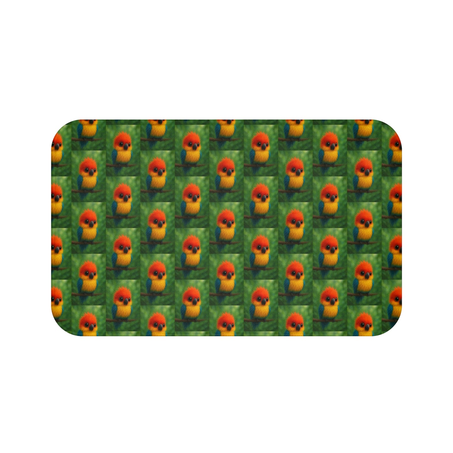 Baby Parrots Bath Mat, 2 Sizes - Tropical Vibes for Home Decor