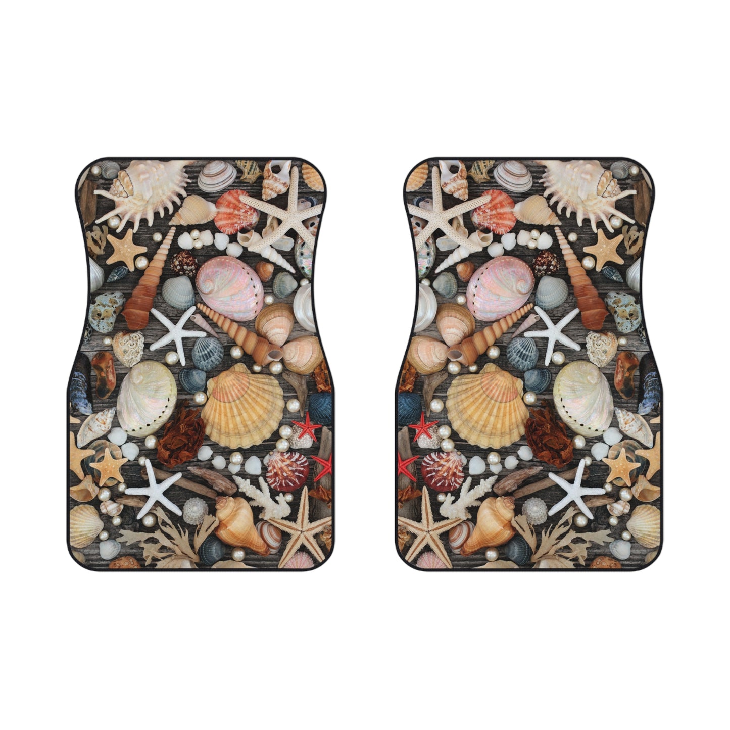 Coastal Seashell Collection Front Car Mats - SET of 2