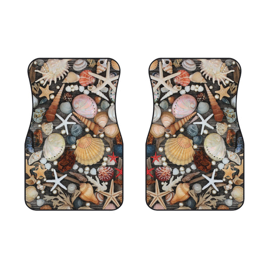 Coastal Seashell Collection Front Car Mats - SET of 2