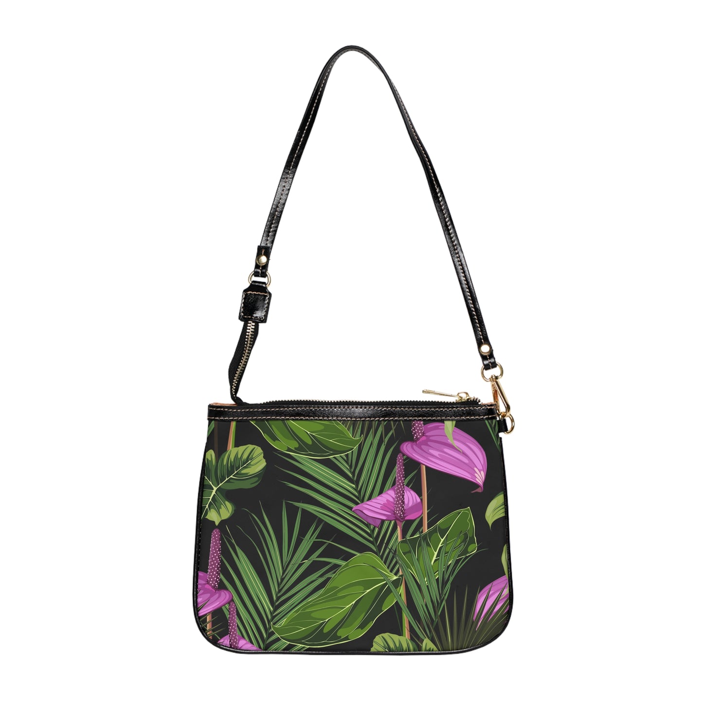 Anthurium and Palm / Tropical Floral Small Shoulder Bag - Stylish and Versatile Handbag