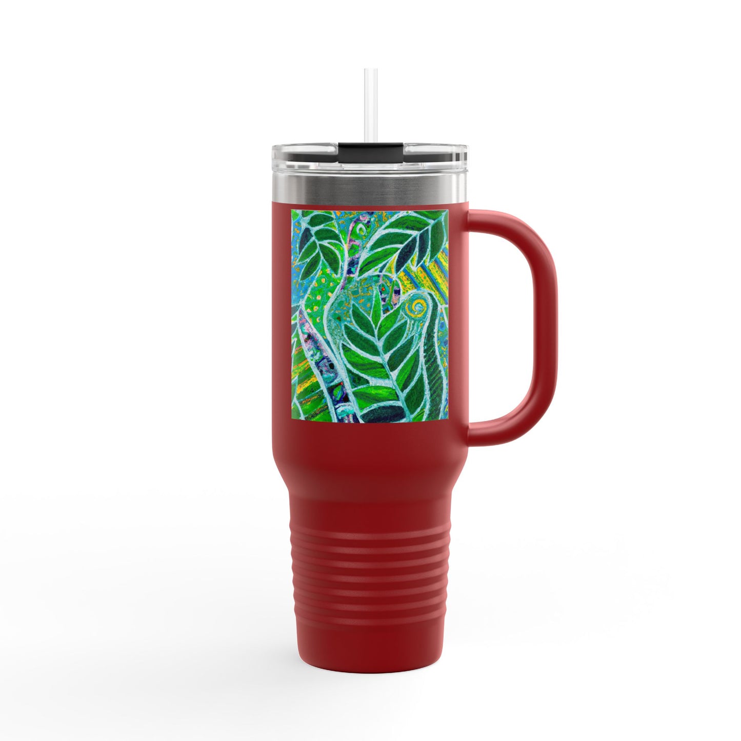 Amazon Whimsy/Green Insulated Travel Mug - 40oz - Perfect for Outdoor Adventures