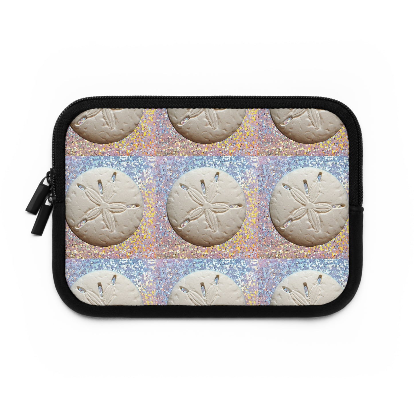 Tropical Laptop Sleeve, 5 Sizes - Perfect for Beach Lovers & Students / Disco Sand Dollar, Repeat