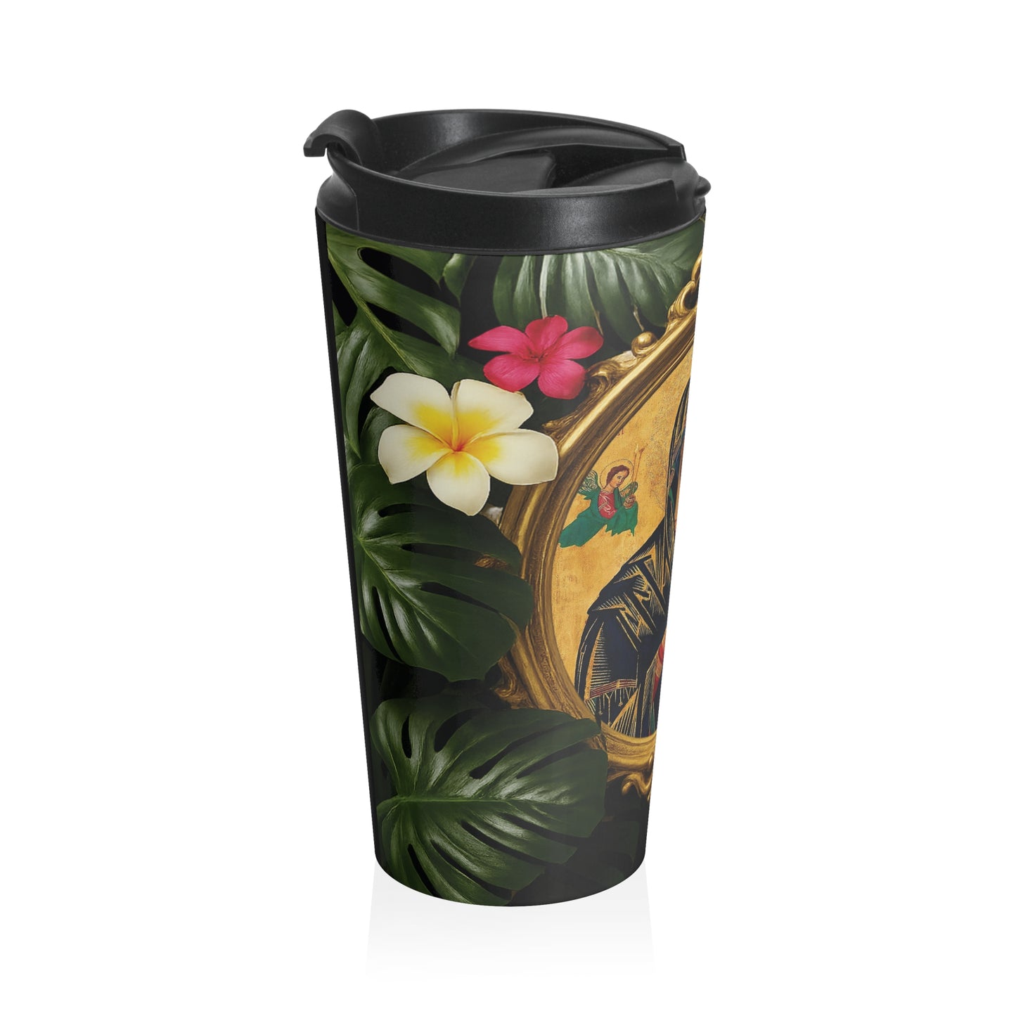 15 oz. Stainless Steel Travel Mug / Religious, Our Lady of Perpetual Help