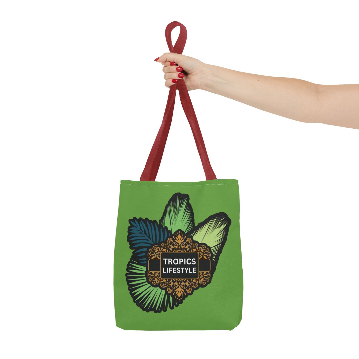 Elegant Tropics Lifestyle Logo Tote Bag - 3 Sizes, Green