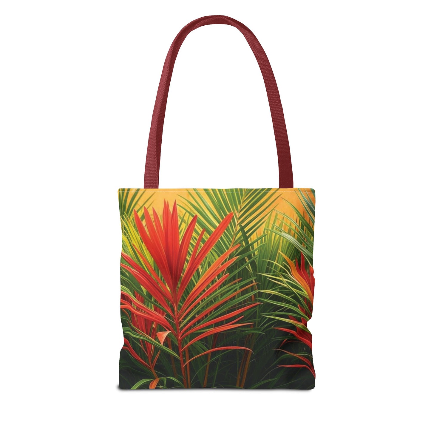 Red Flame Palm Tote Bag - 3 Sizes