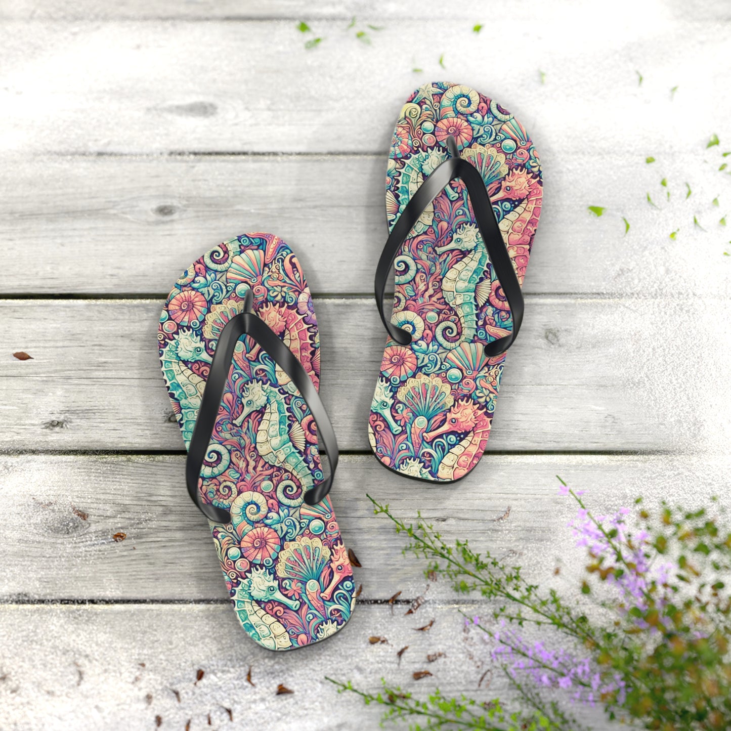 Flip Flops - Seahorses/Retro