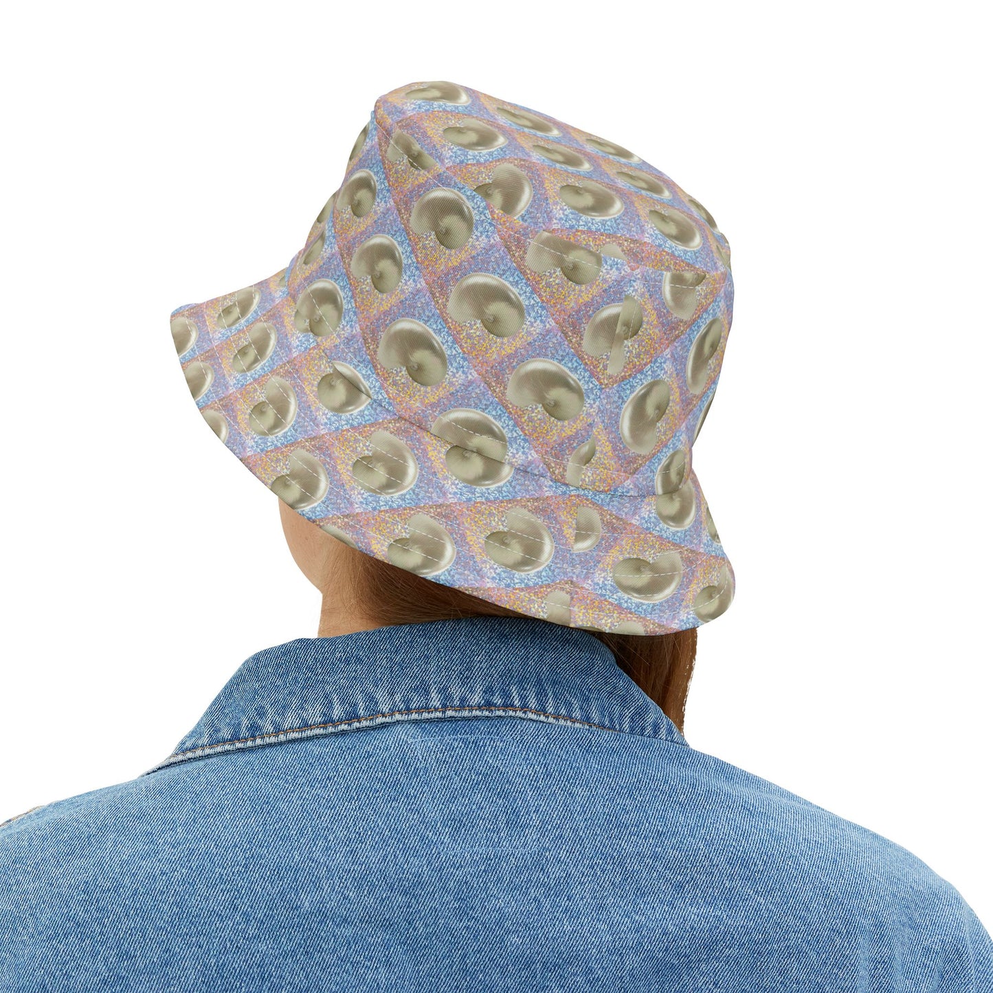 Tropical Polyester Bucket Hat, 2 Sizes - Disco Nautilus Shell