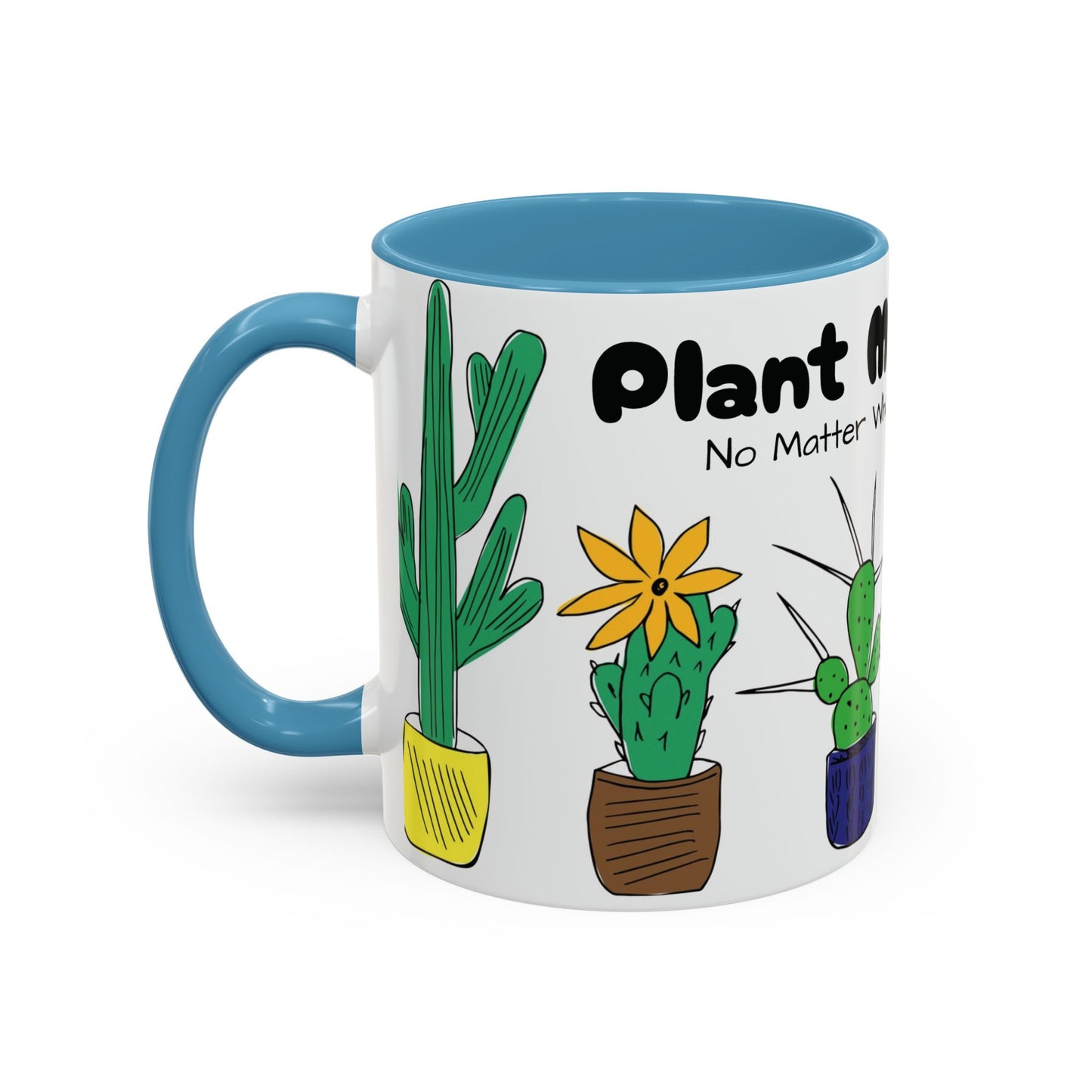 Botanical Accent Coffee Mug (11, 15oz), 8 Colors - Plant Mom: At Least I Don't Have Ugly Children!