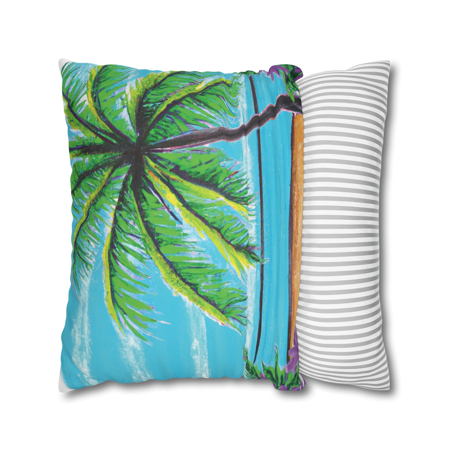 Faux Suede Square Pillowcase - Calm Beach