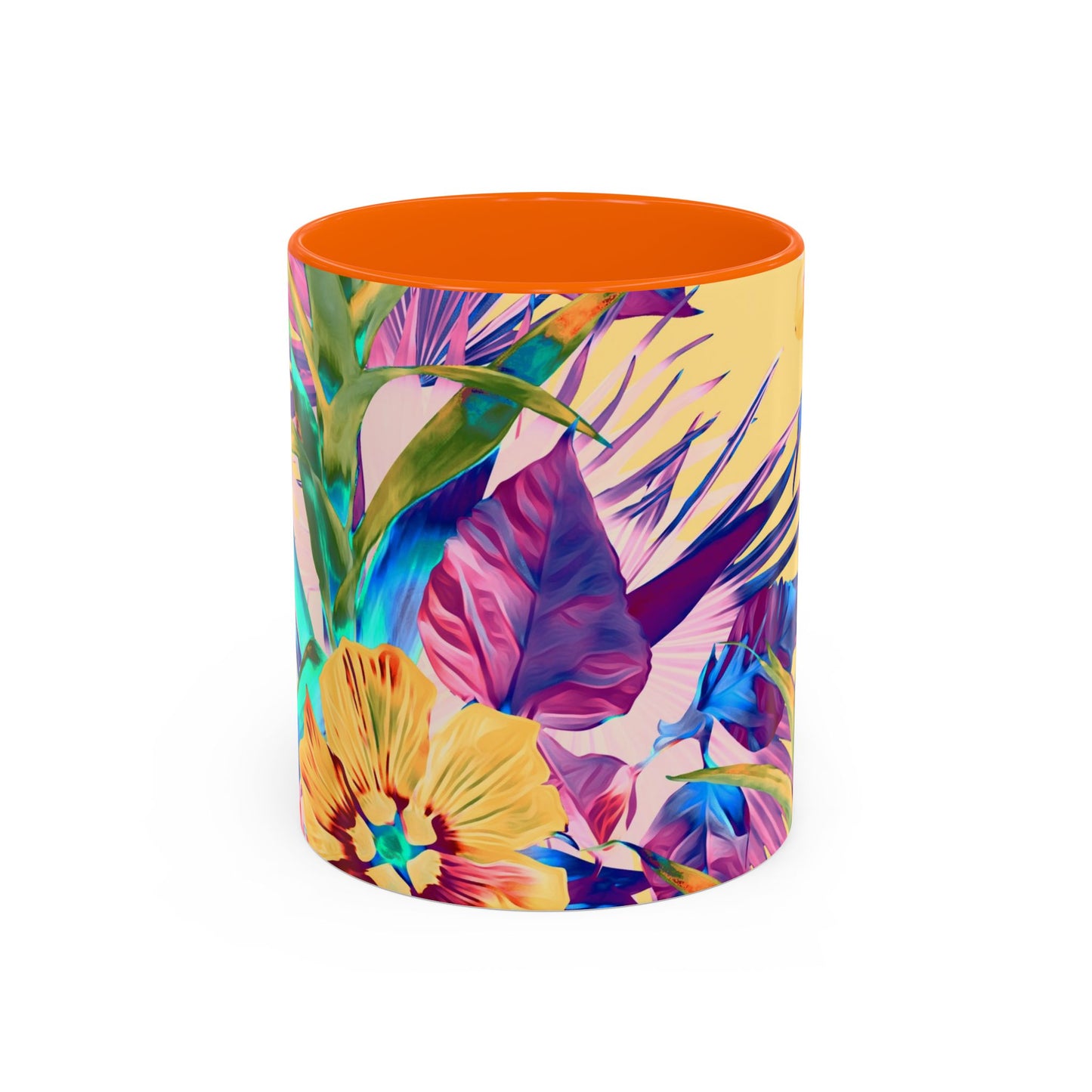 Accent Coffee Mug (11, 15oz), Plant Palooza, orange sherbet / Various Colors