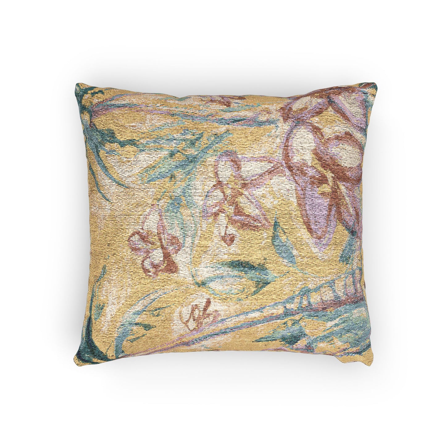 Woven Pillow, 17"W x 18"L - Tropical Doodles, Yellow