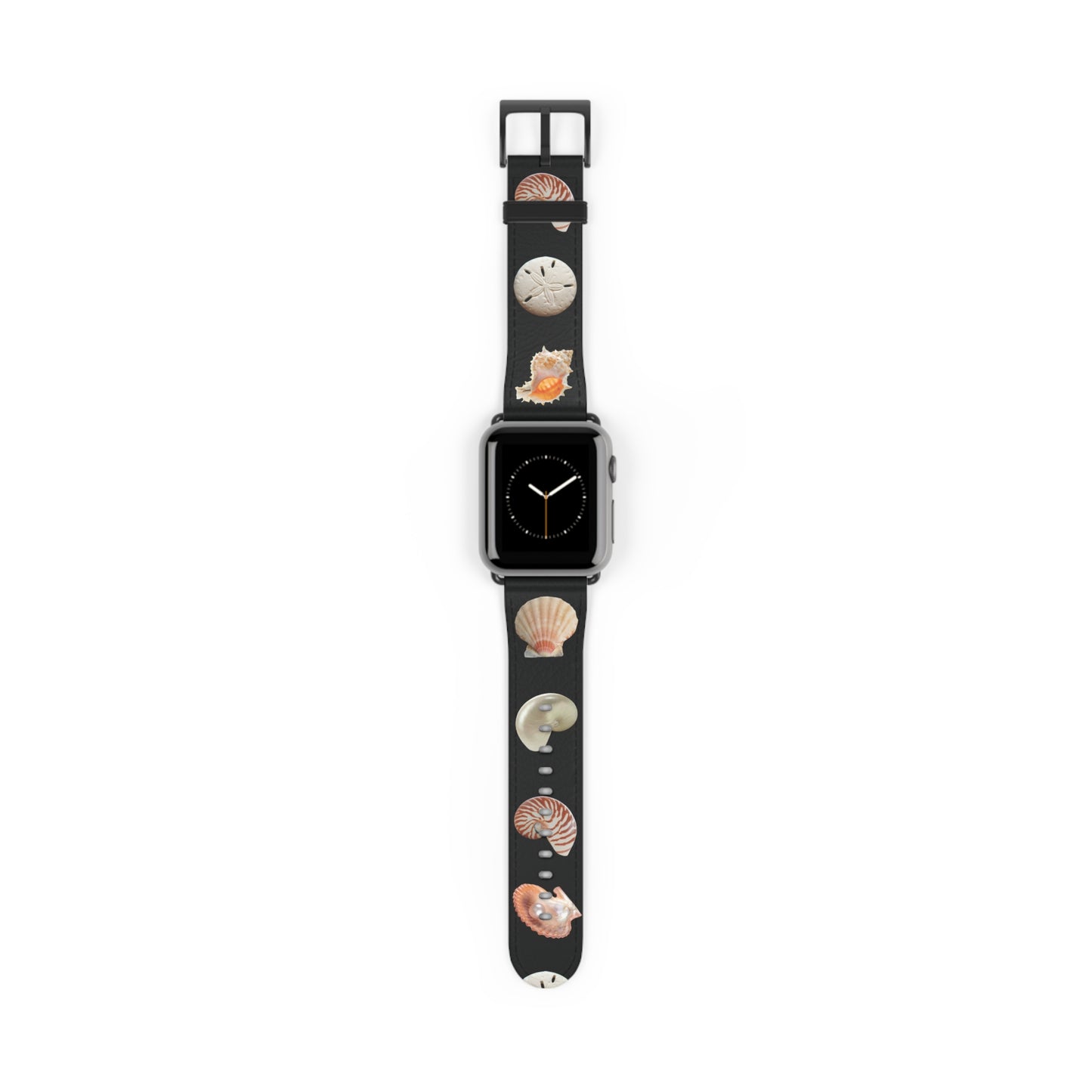 Apple Watch Band - Mixed REAL Seashells/Black