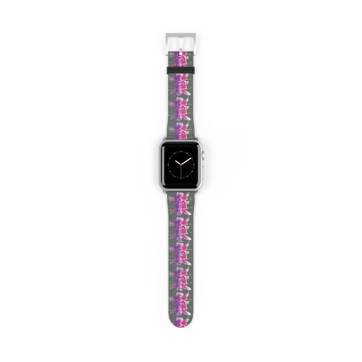 Apple Watch Band - Two Fuchsias, dark grey