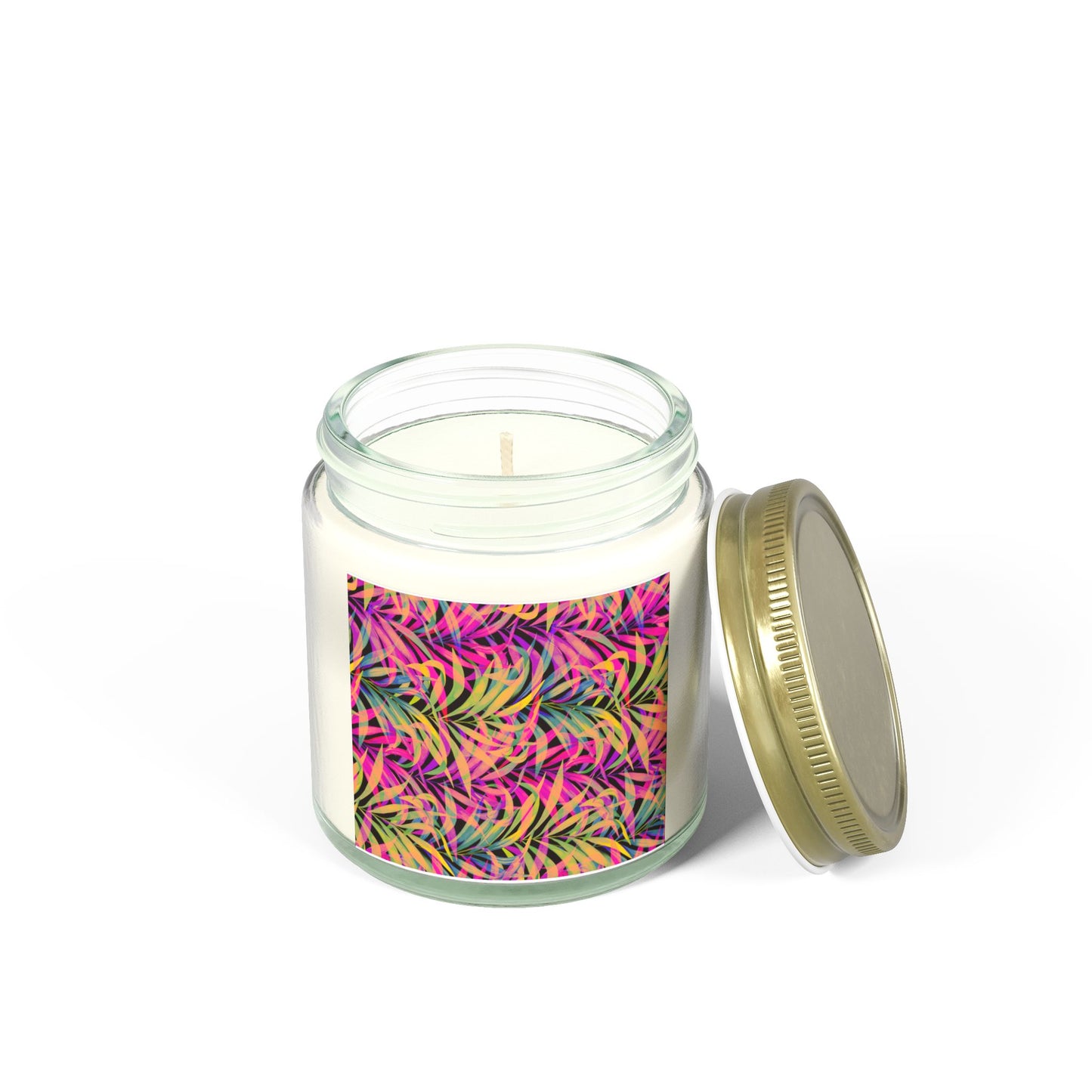 Scented Candles, Coconut Apricot Wax (4oz, 9oz) - Rainbow Fronds