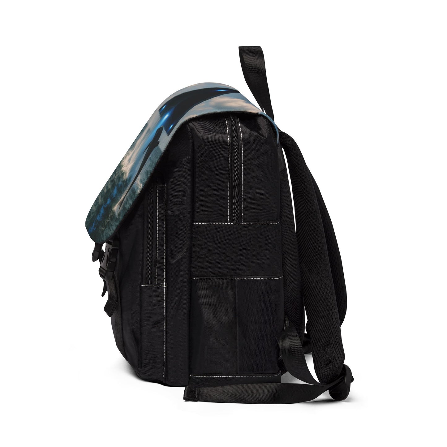 UFO and Dolphin Casual Backpack - Perfect for Everyday Adventures