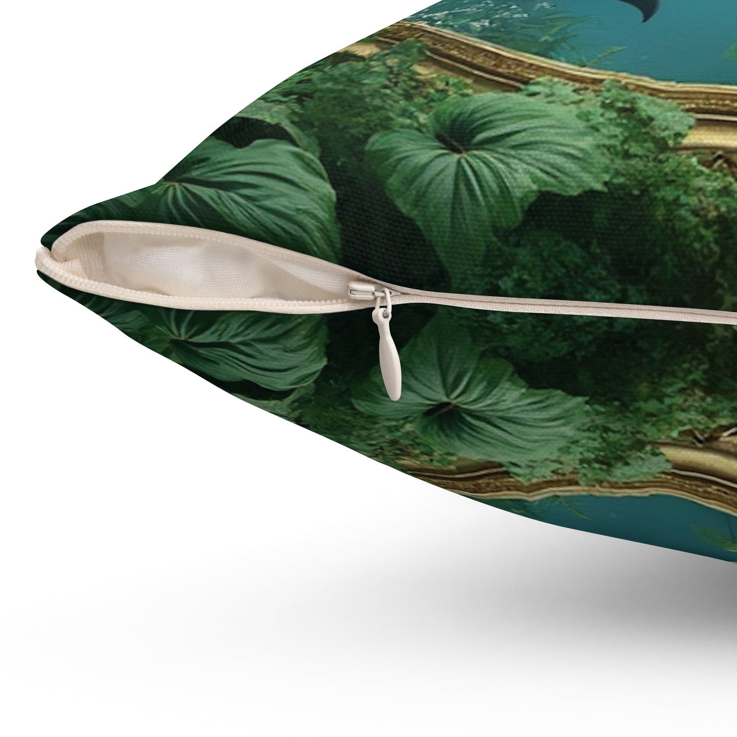 Decorative Pillow - Accent Cushion, 4 Sizes / Framed Dolphins