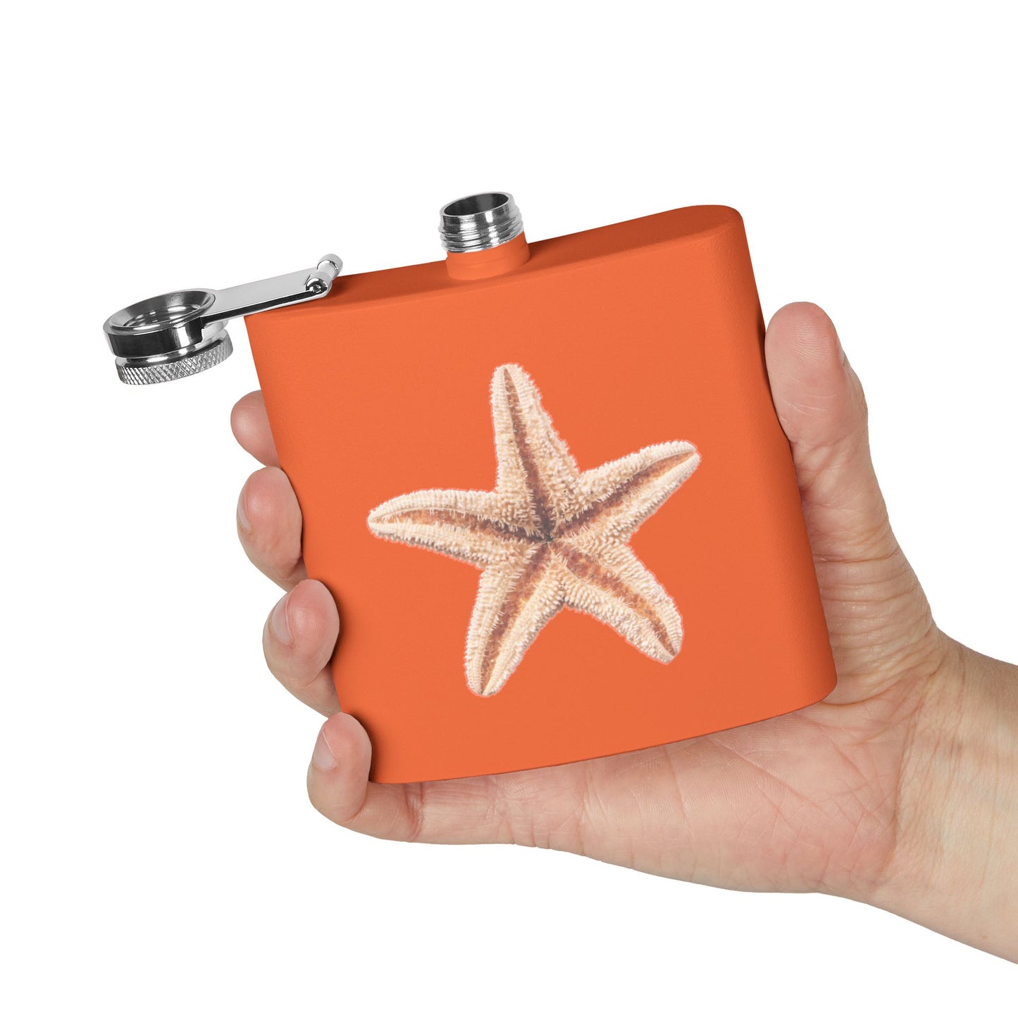 Tropical Stainless Steel 6 oz. Flask, Many Colors  – Real Starfish