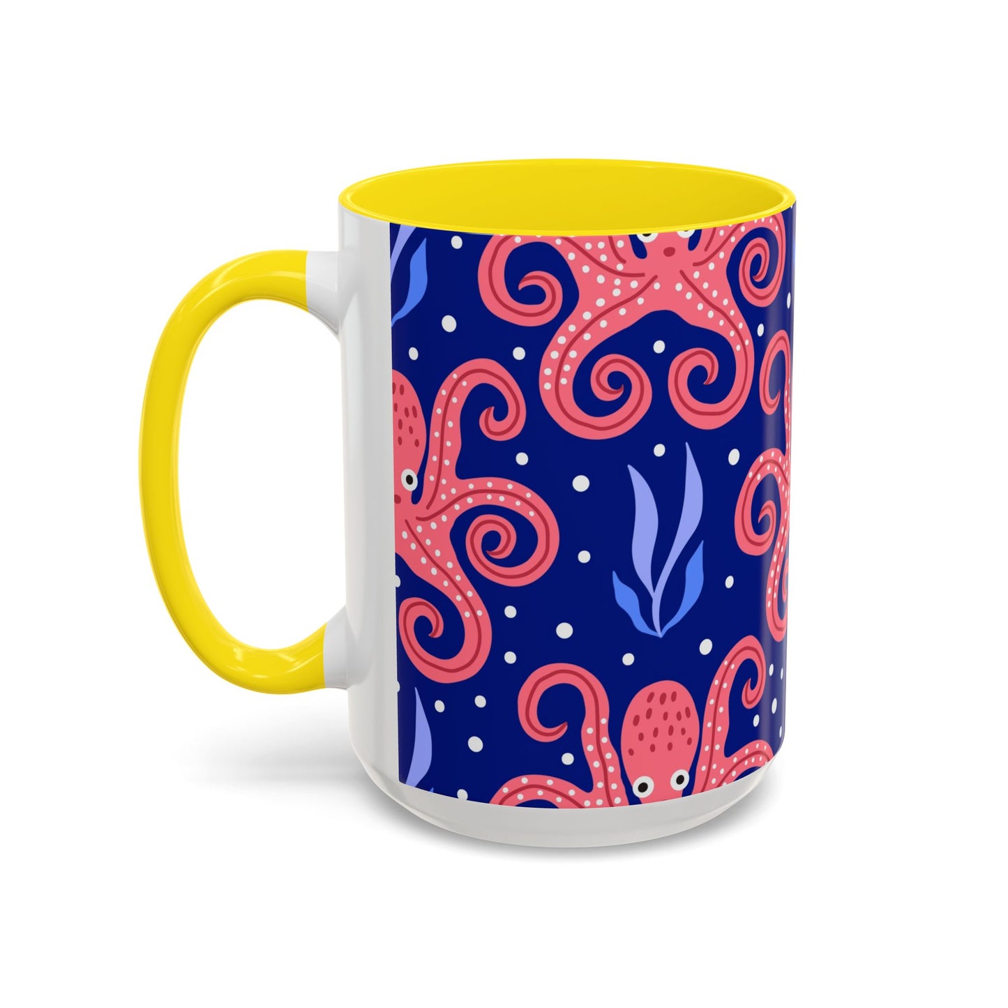 Accent Coffee Mug (11, 15oz), Tentacle Twist Octopus / Various Colors