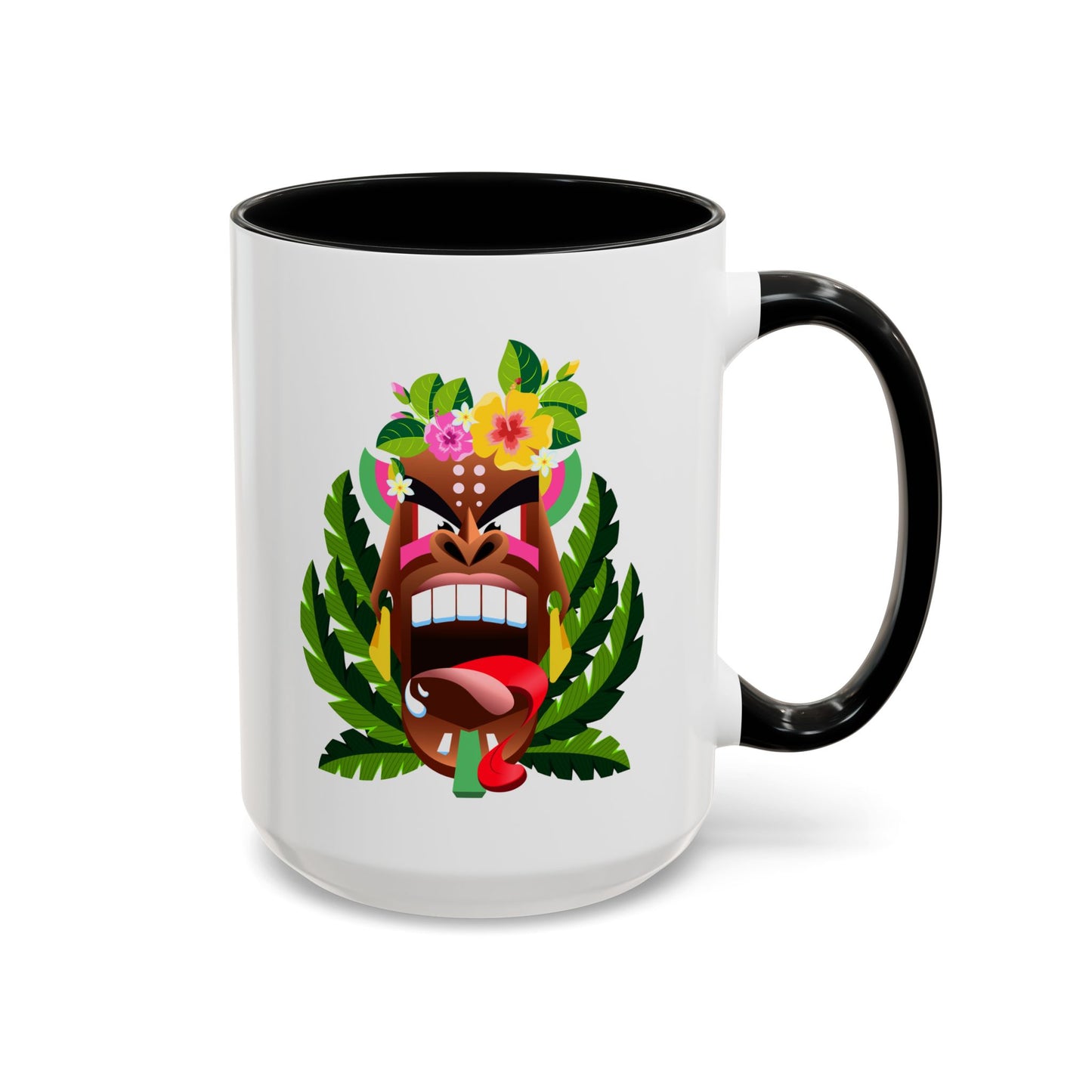 Accent Coffee Mug (11, 15oz), 8 Colors - Tiki Boss Alelo