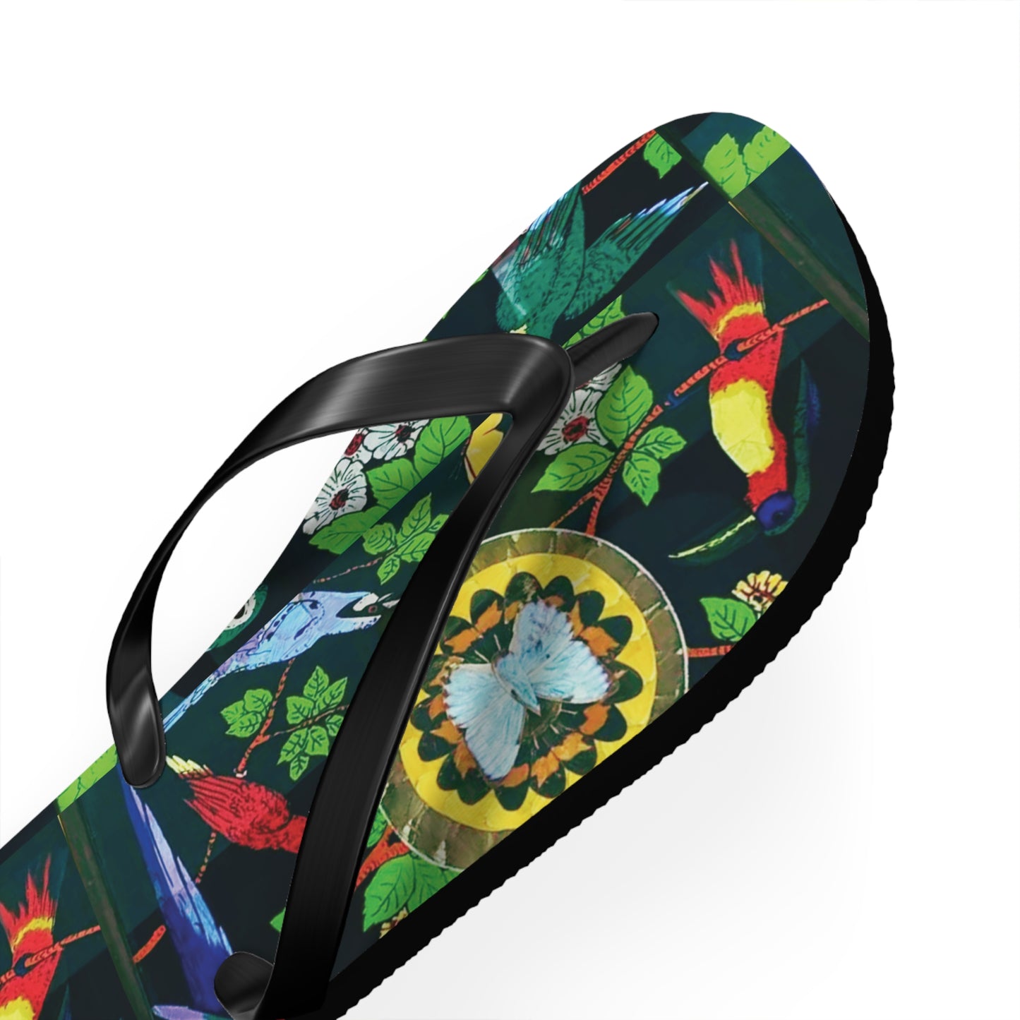 Flip Flops - Parrots & Buttefly/Real Wings
