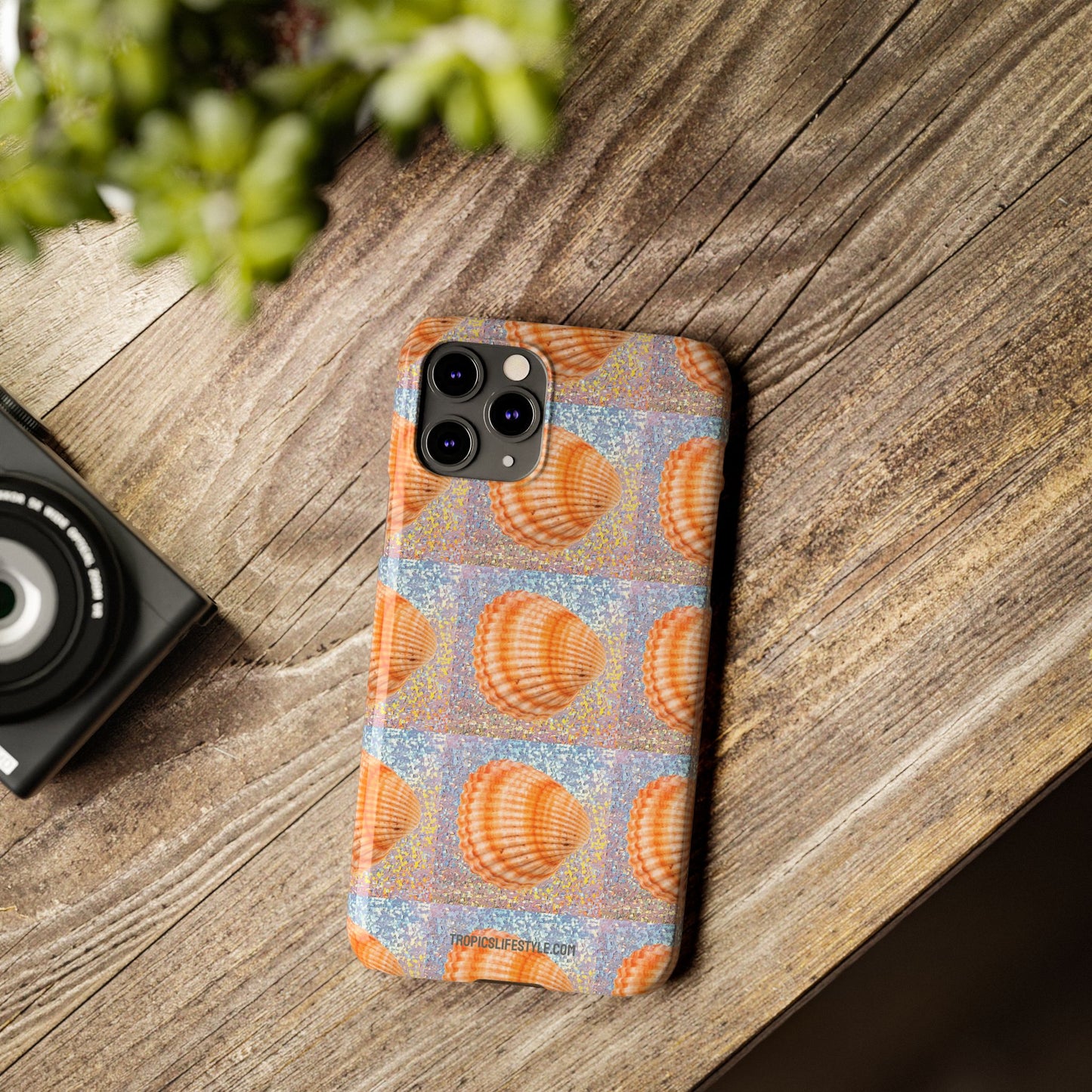 Slim Phone Cases - Disco Orange Scallop