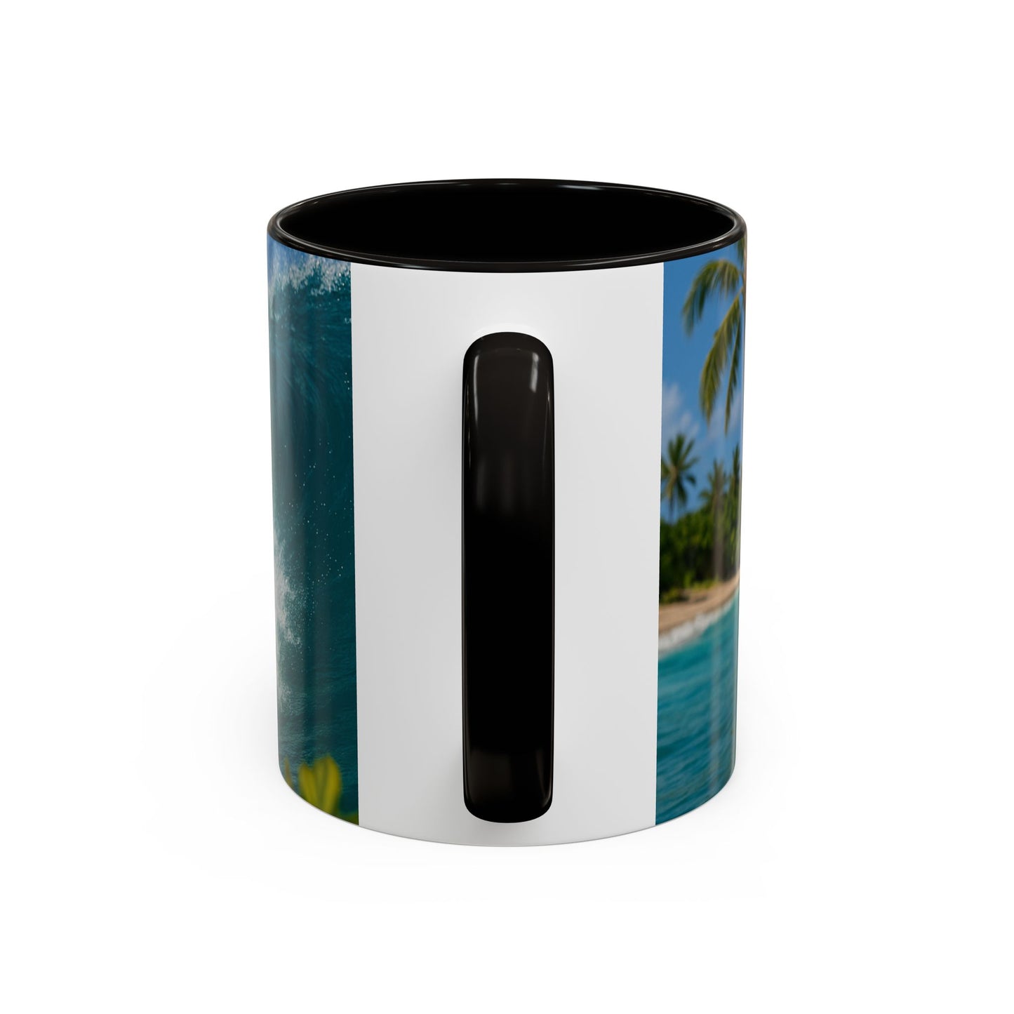 Vibrant Beach Coffee Mug - 11oz & 15oz / Puppy Ariel the Dog Surfer