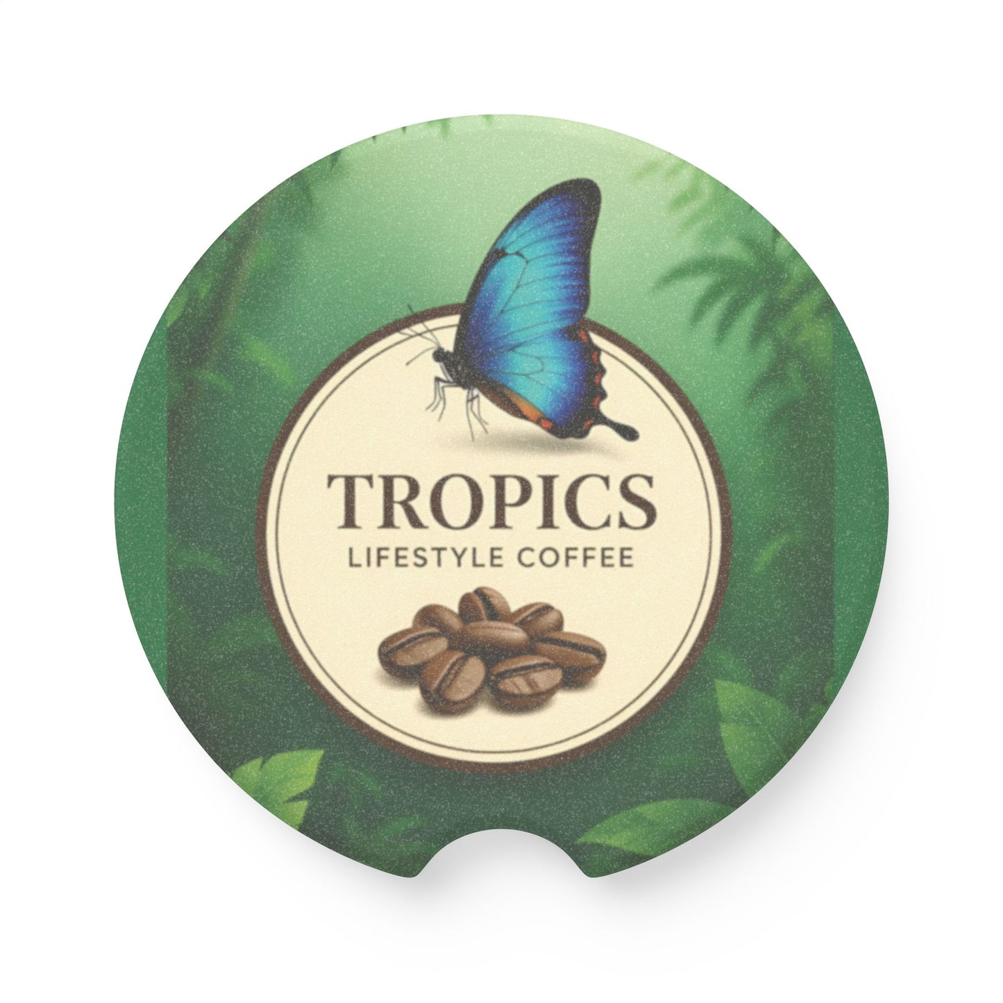 Soapstone Car Coaster - Tropics Lifestyle Coffee, Butterfly