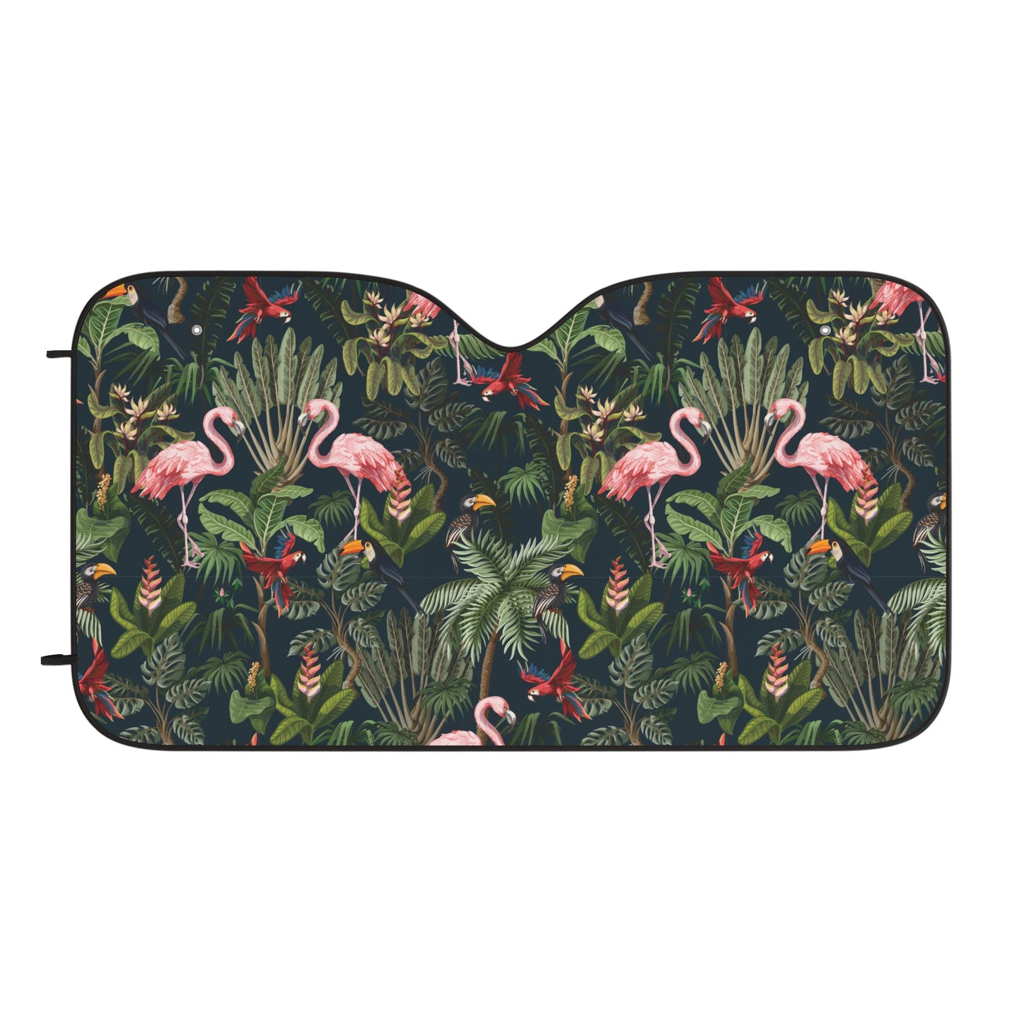 Tropical Car Sun Shades / Flamingo Midnight Party