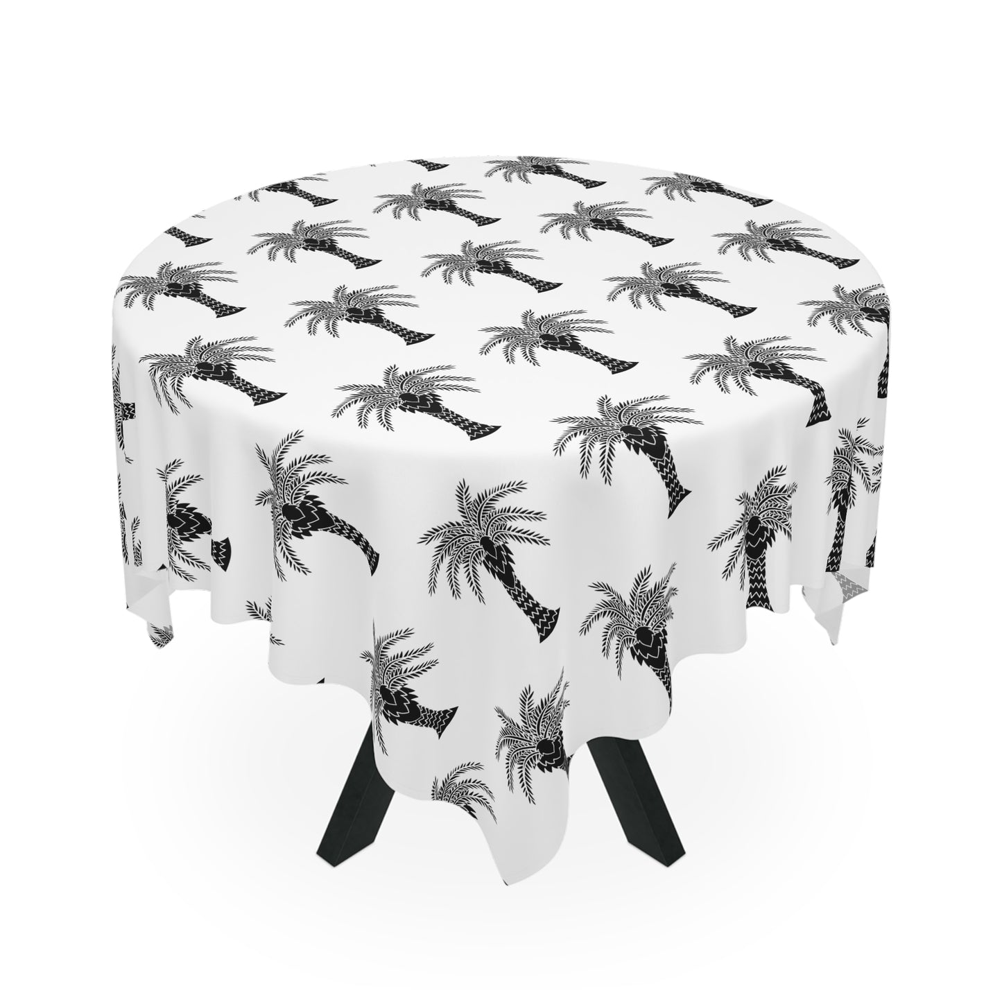 Palm Glory/White ~ Square Tablecloth, 55" x 55"