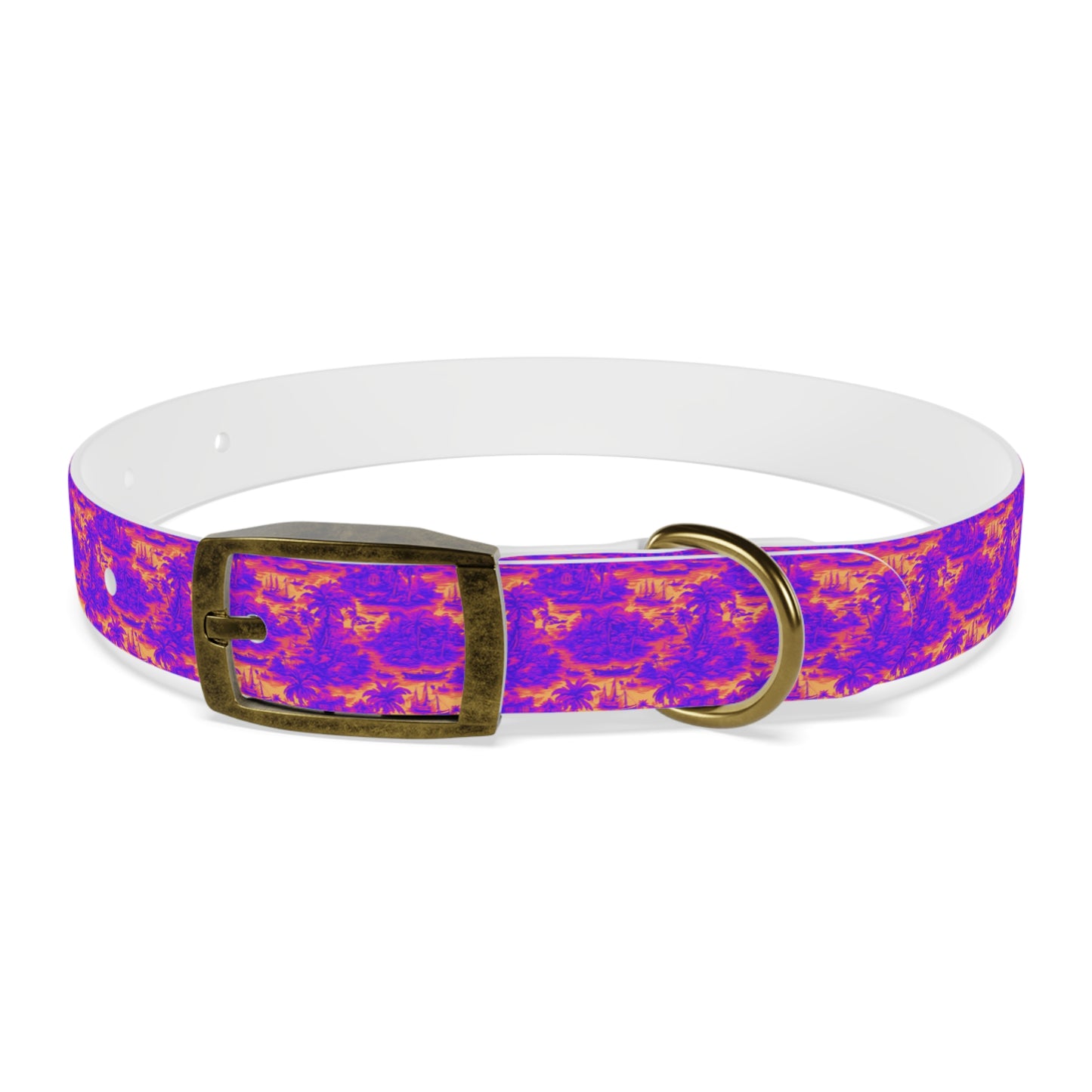 Dog Collar - Crazy Cool Tropical Toile