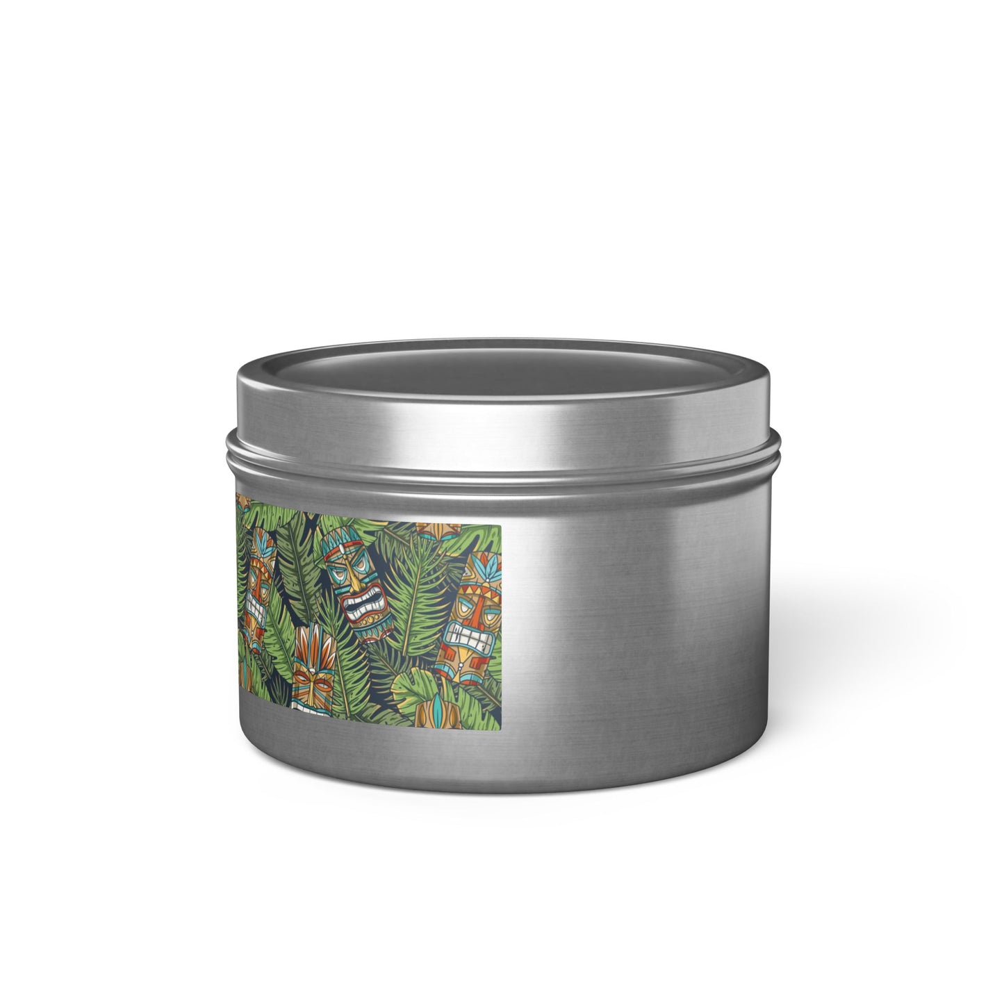 Tin Candles, 2 sizes, 3 tin colors - Tiki Greenery