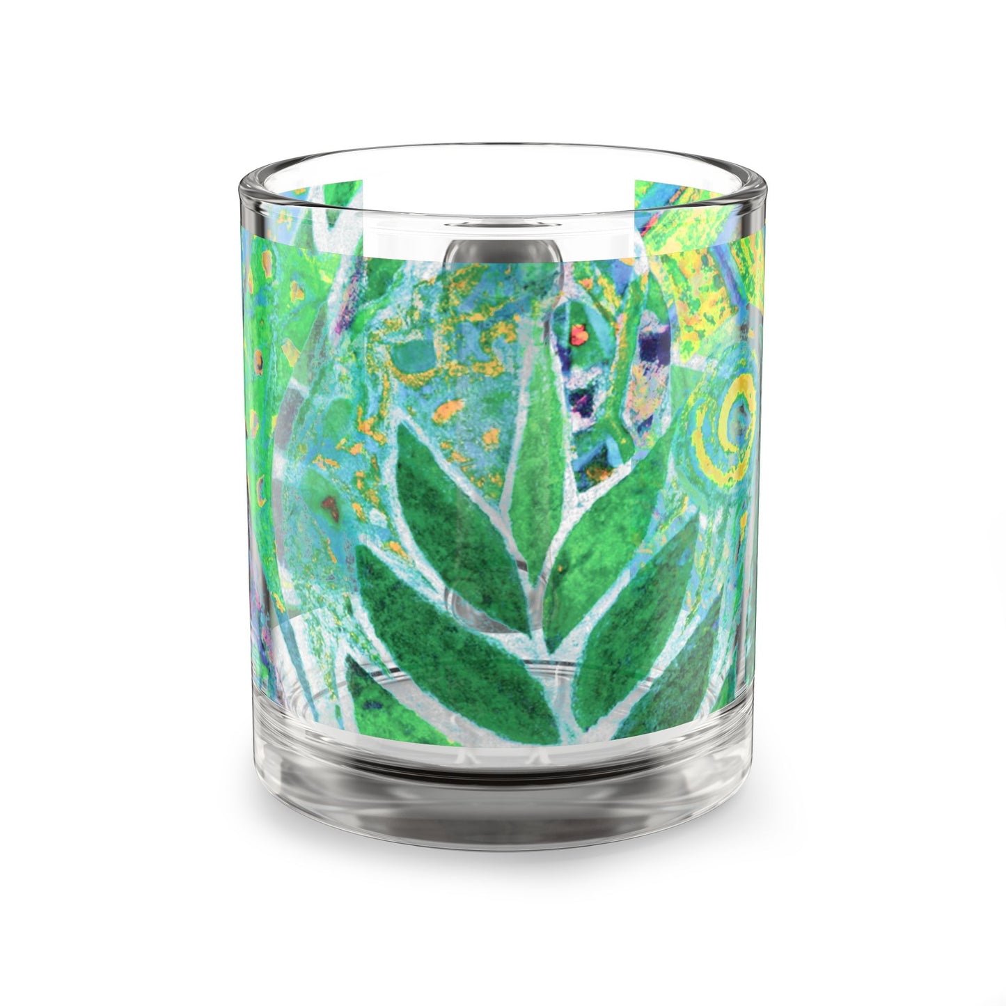 Tropical Glass Mug - 10oz Coffee Cup / Amazon Whimsy, Green
