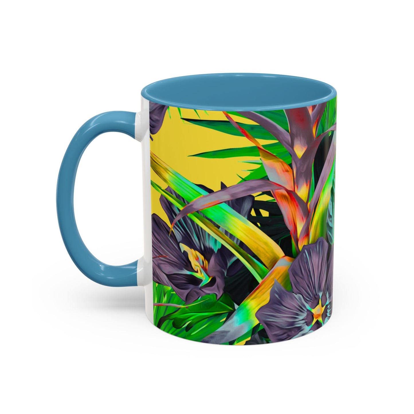 Accent Coffee Mug (11, 15oz), Plant Palooza, yellow / Various Colors