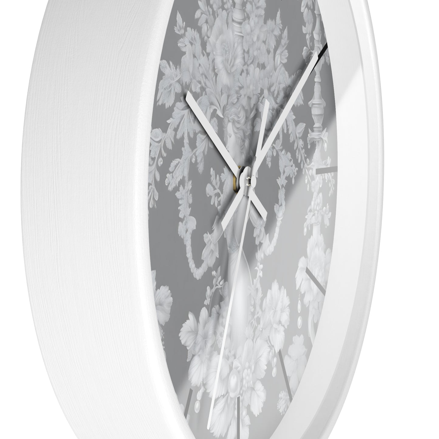 Wall Clock, Pearl Lady Toile / Slate, Hands/Base Variants