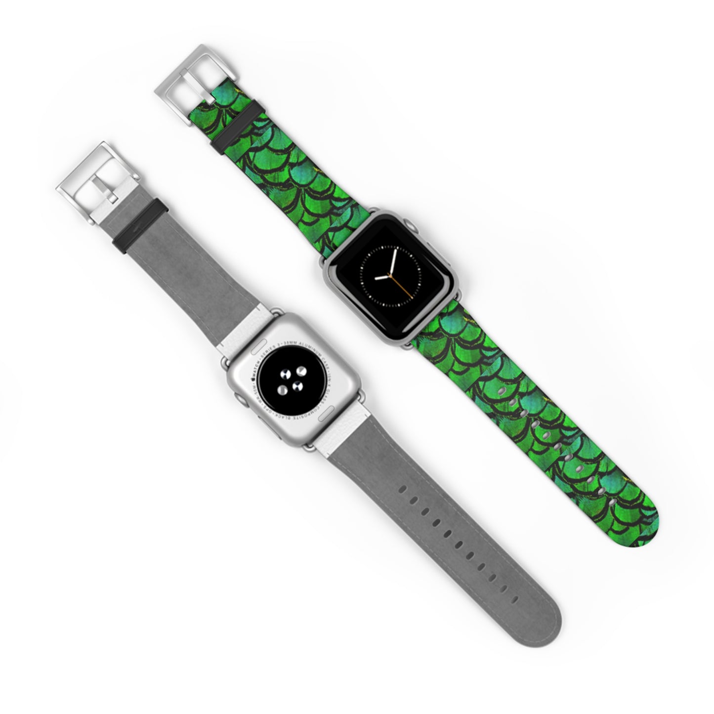 Apple Watch Band - Green Peacock Feathers