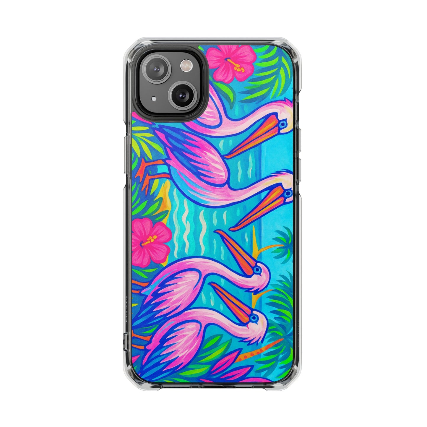 Beach Pelican Party Magnetic Clear Phone Case, Many Models