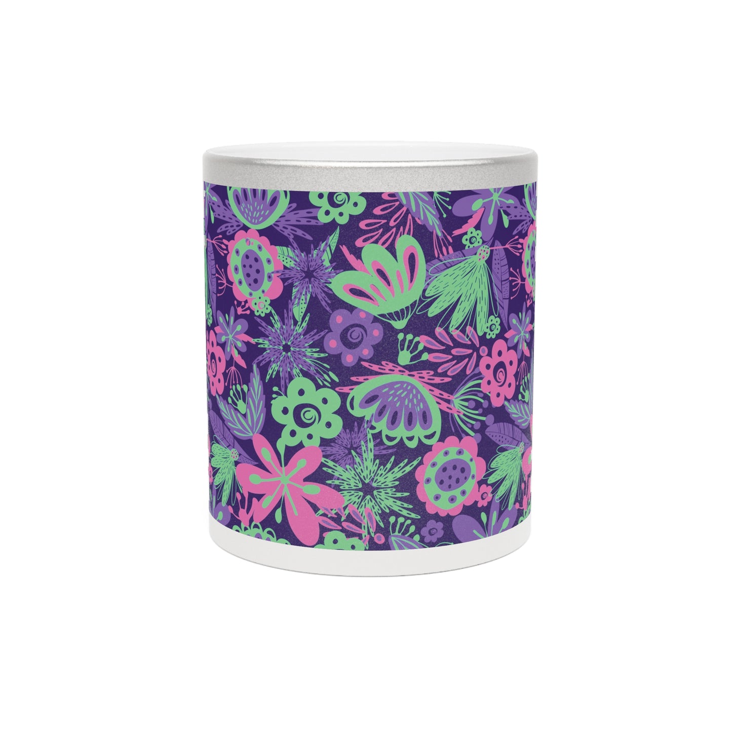 Tropical Metallic Mug, Gold or Silver: Flora Tropical