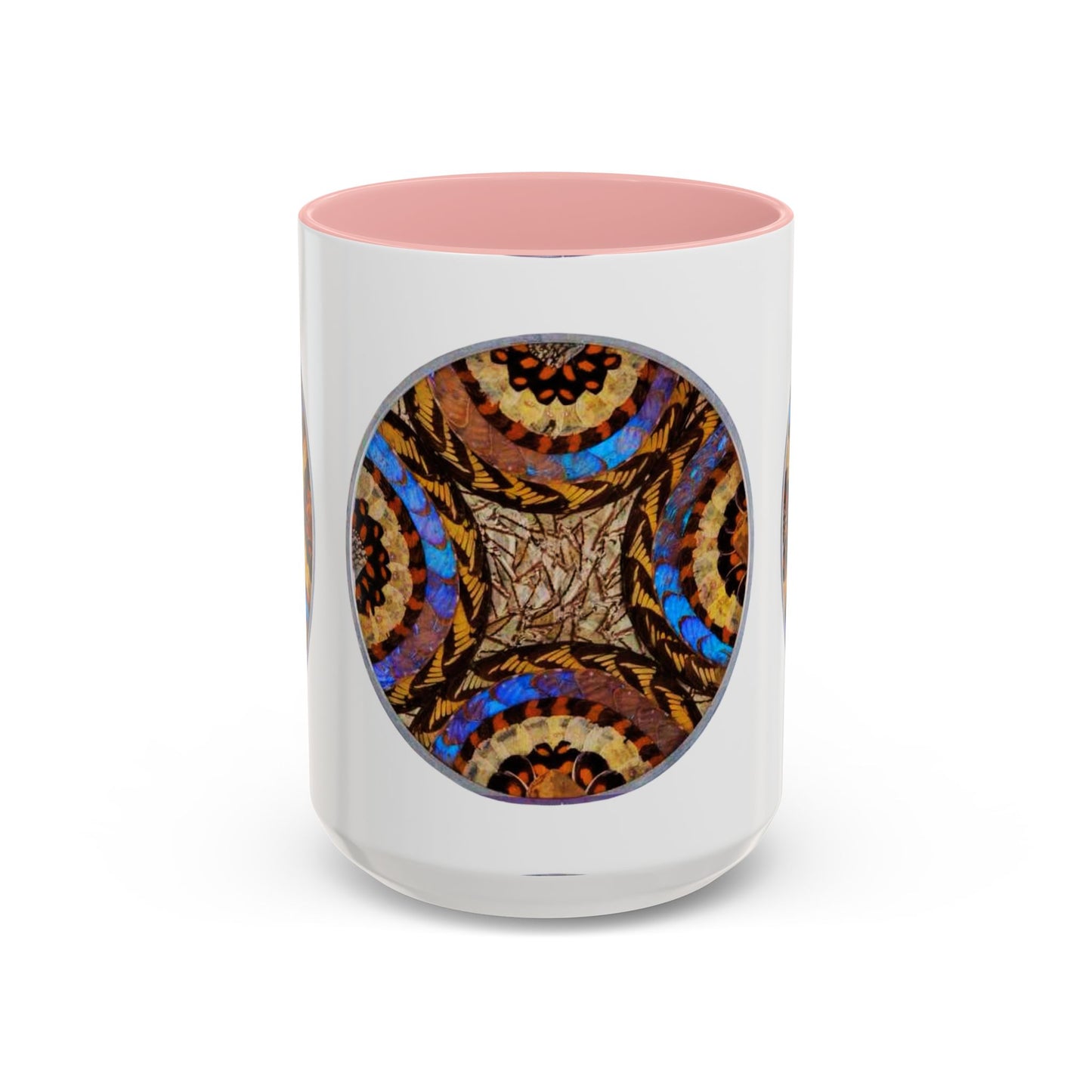 Accent Coffee Mug (11, 15oz), 8 Colors - Real Butterfly Wings Plate #3