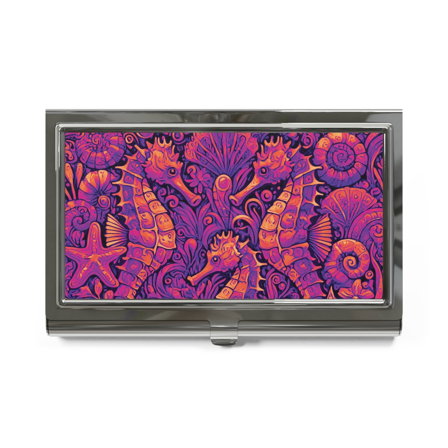 Business Card Holder/Case - Seahorse Trio, Heatwave