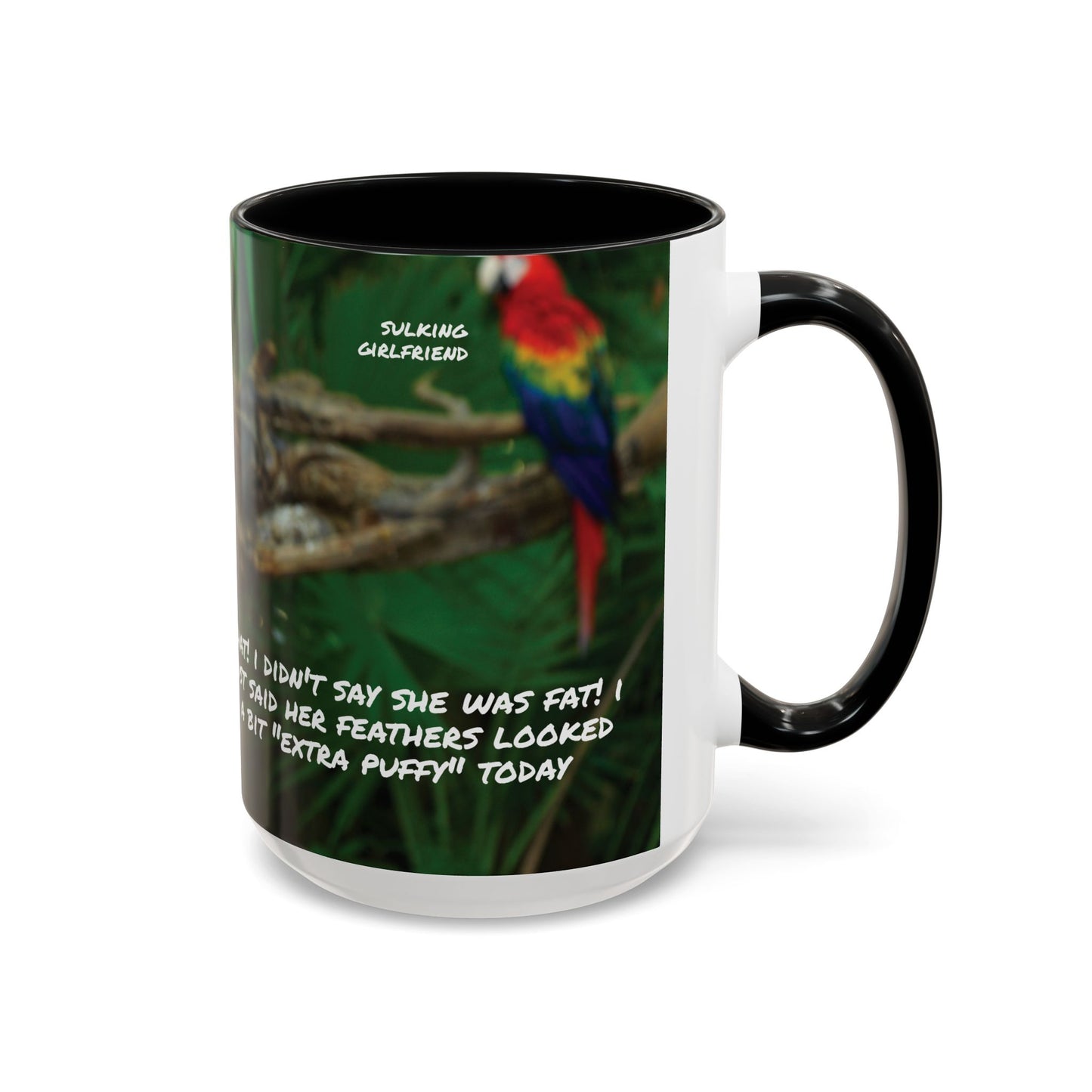 Parrot Accent Coffee Mug (11, 15oz), 8 Colors - Extra Puffy