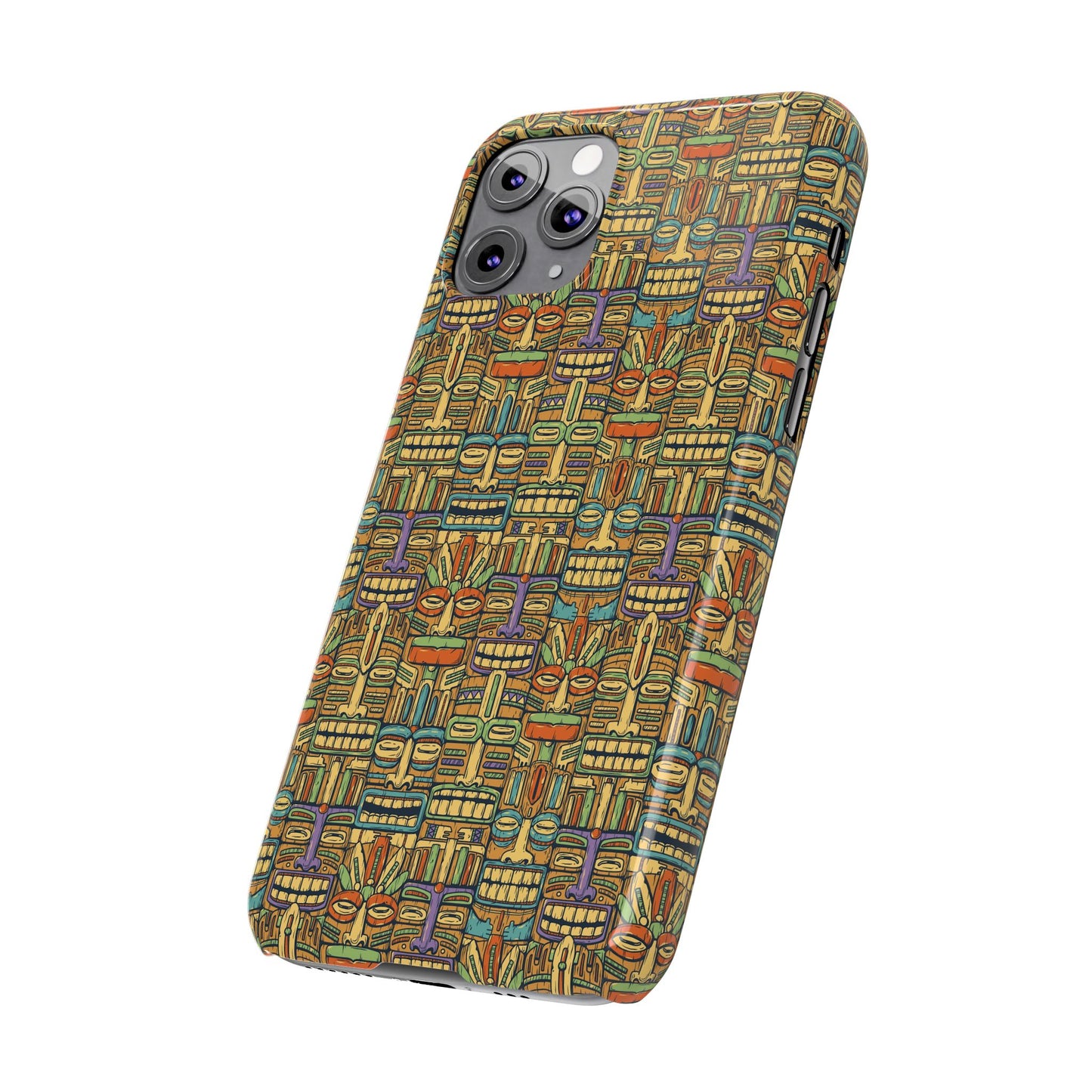 Slim Phone Cases - Colorful Tiki Party