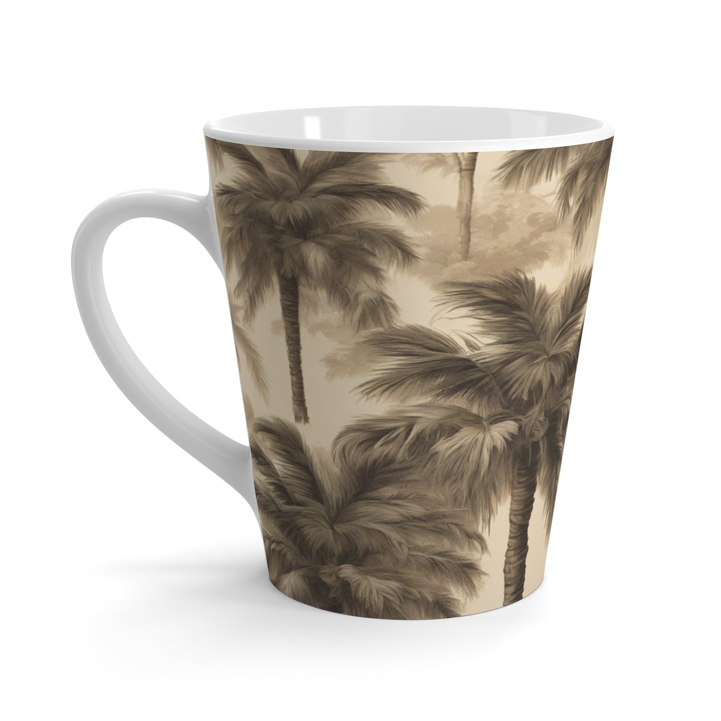Latte White Mug - Perfect for Coffee Enthusiasts / Lisa's Fluffy Palms