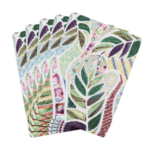 Poker Playing Cards - Amazon Whimsy, Vintage Green