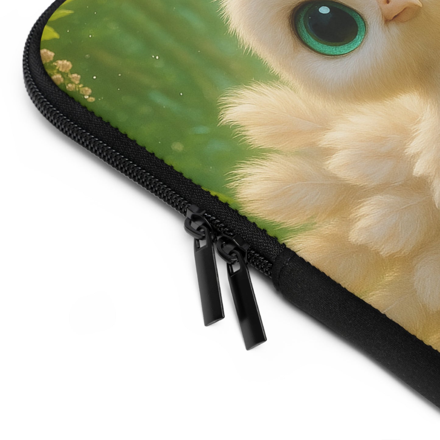 Tropical Laptop Sleeve, 5 Sizes - Perfect for Beach Lovers & Students / Baby White Peacock and Baby Capybara