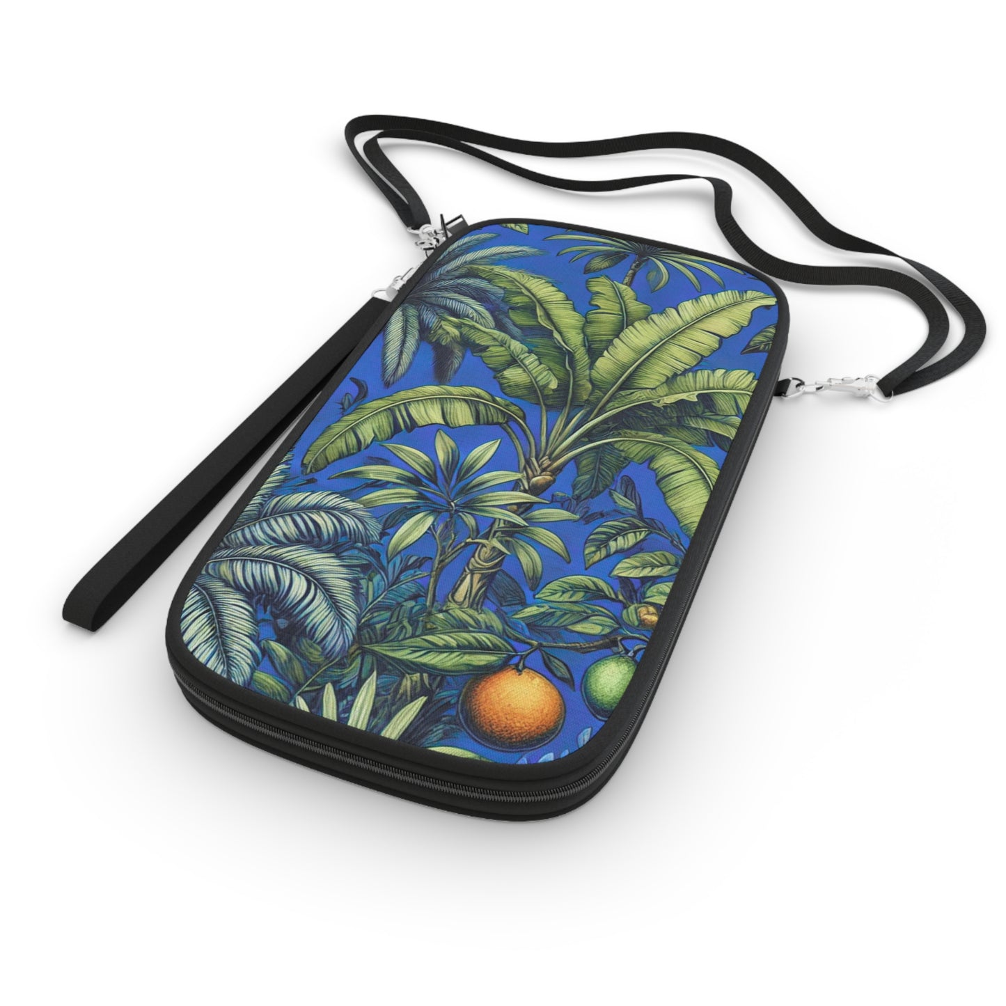 Passport Wallet – Perfect for Travelers & Adventurers / Tropical Fruit, Dark Blue