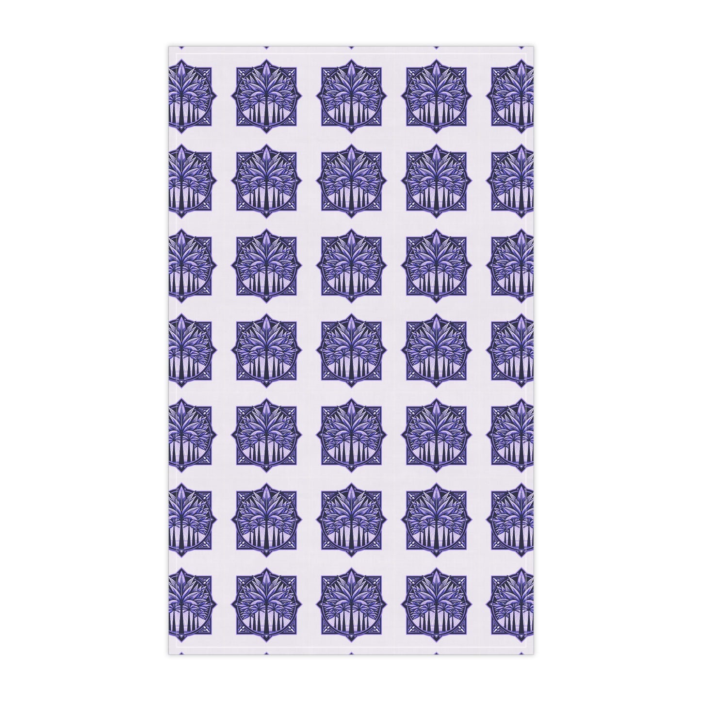 Tea Towels (cotton, poly) - Deco Palm Trees, Purple